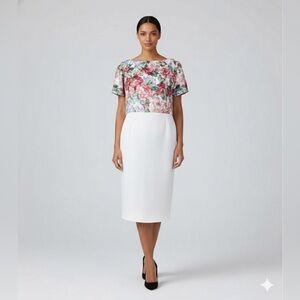 Floral Print White Dress